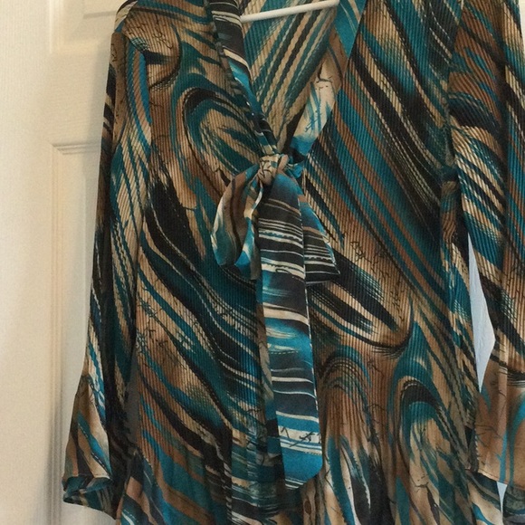 Dressy Blouse With Bow In Front - Picture 2 of 6